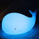Color Changing Silicone Night Light for Kids - Whale Design