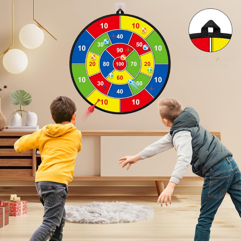 Zweiseitige Kinderdartscheibe – Große, sichere Dartscheibe für drinnen & draußen