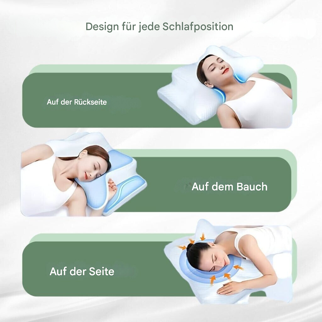 Ergonomisches Nackenstützkissen aus Memory-Schaum – Perfekte Unterstützung für Nacken und Rücken