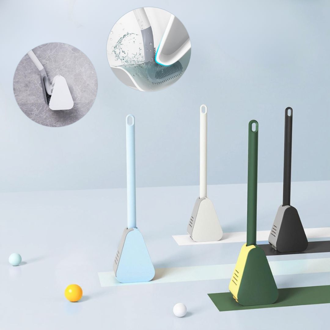 Innovative Klobürste aus Silikon mit Halter für hygienische Reinigung