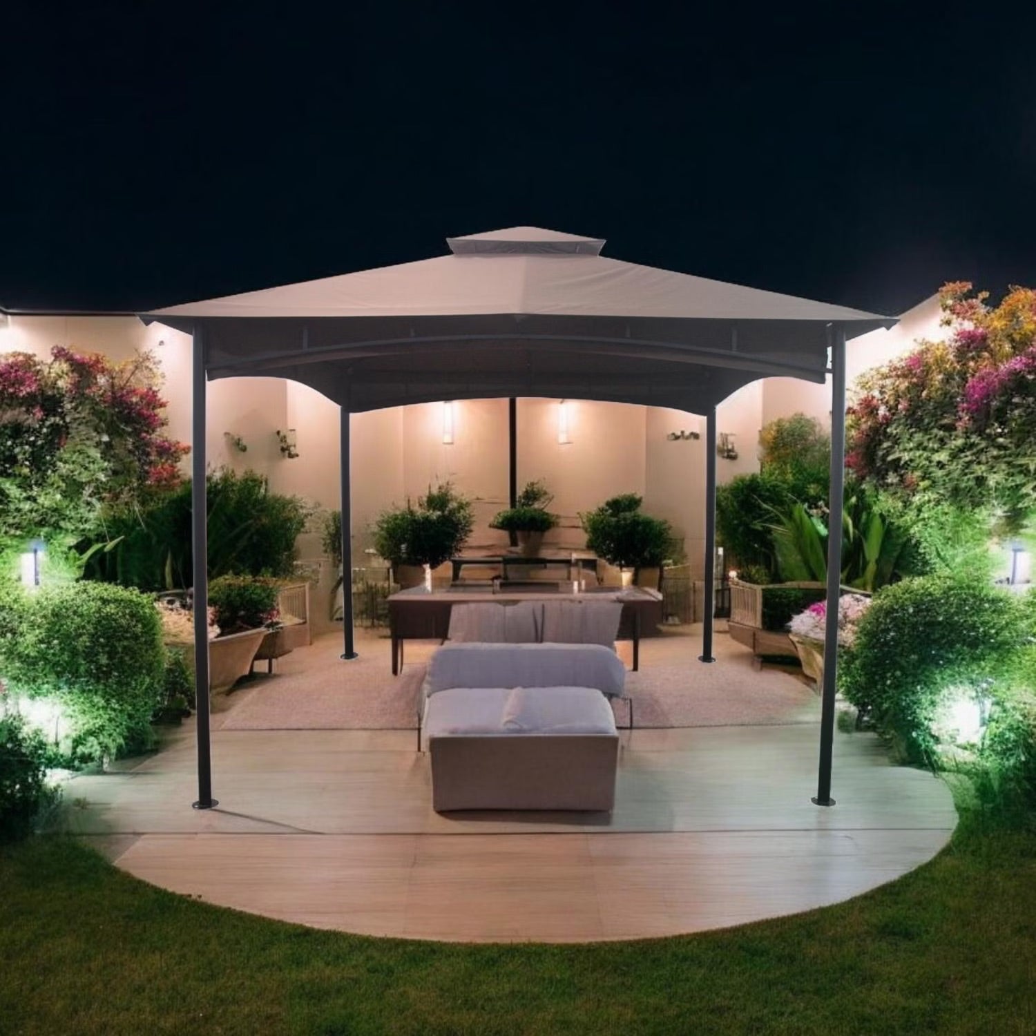 Hochwertiges 3x3m Gartenpavillon aus Stahl – Wetterbeständige Überdachung