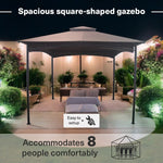Hochwertiges 3x3m Gartenpavillon aus Stahl – Wetterbeständige Überdachung