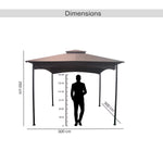 Hochwertiges 3x3m Gartenpavillon aus Stahl – Wetterbeständige Überdachung
