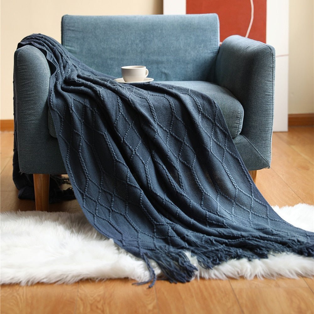 Cozy Knitted Blanket for Your Feel-Good Home
