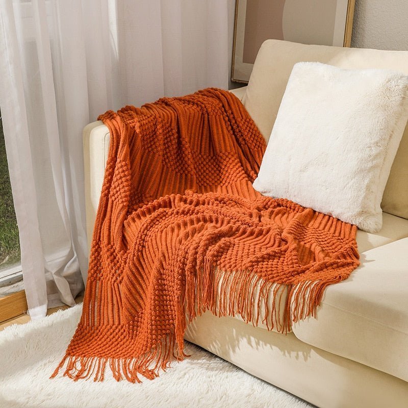 Cozy Knitted Blanket for Your Feel-Good Home