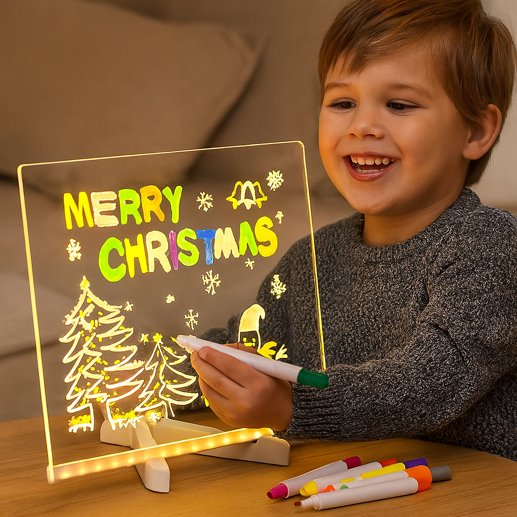 Buntes LED Zeichenbrett für kreative Kinder