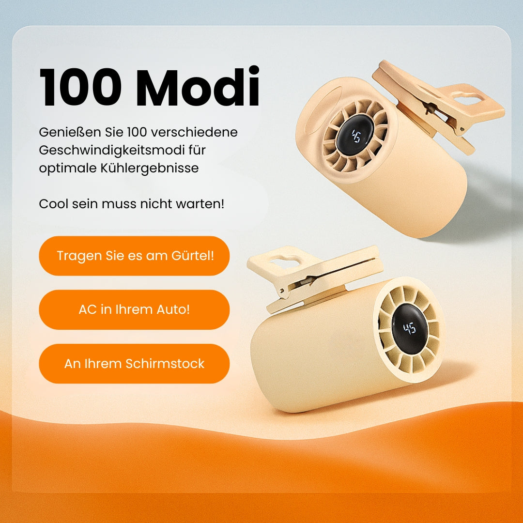 Kompakter Mini Clip Ventilator für erfrischende Kühle
