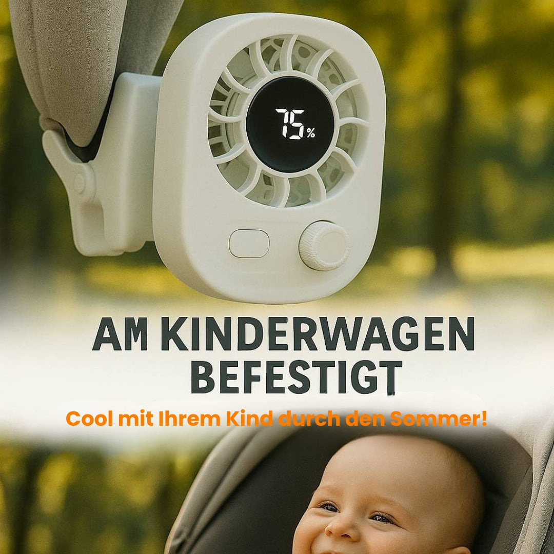 Kompakter Mini Clip Ventilator für erfrischende Kühle