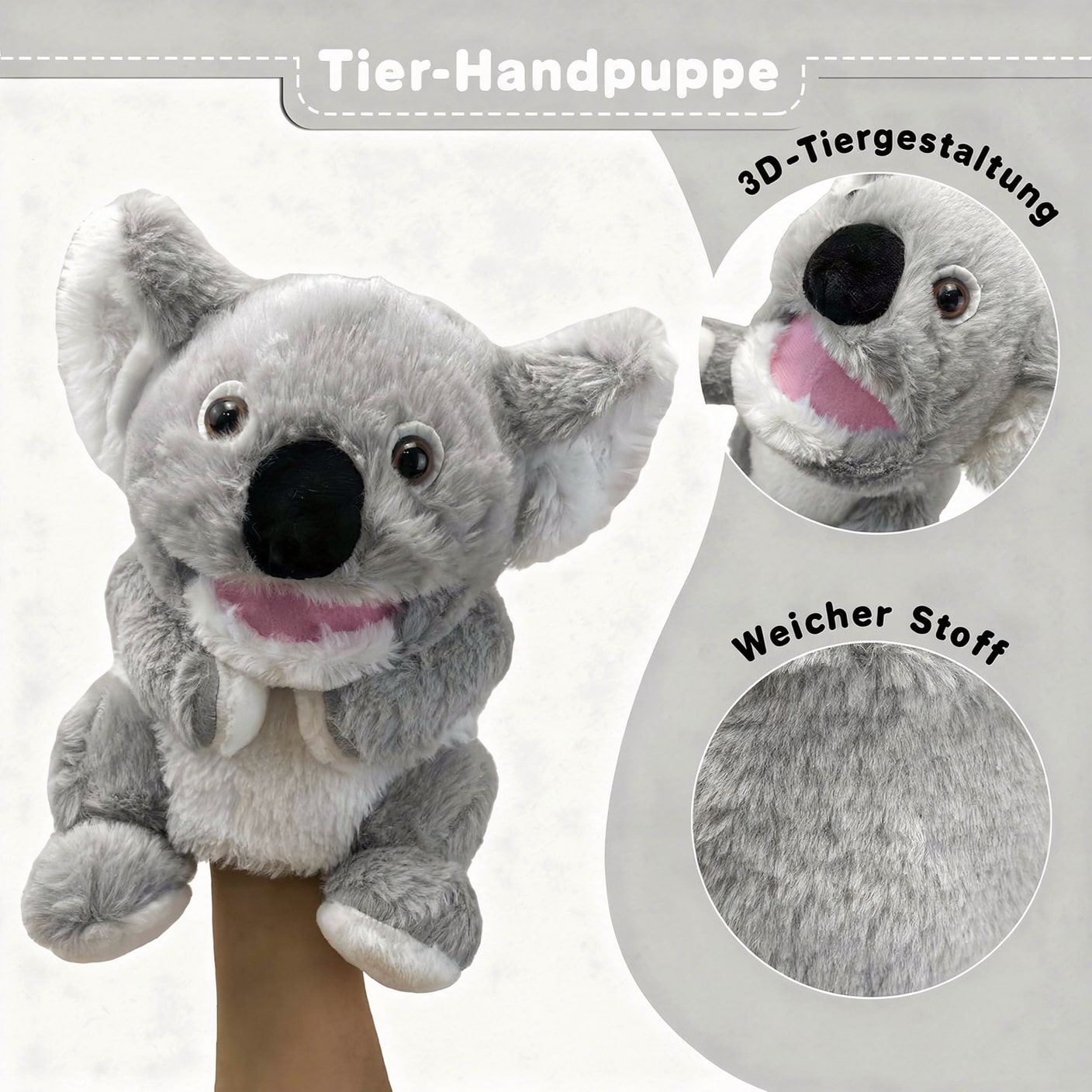 Handpuppe Kuscheltier für kreative Spielmomente