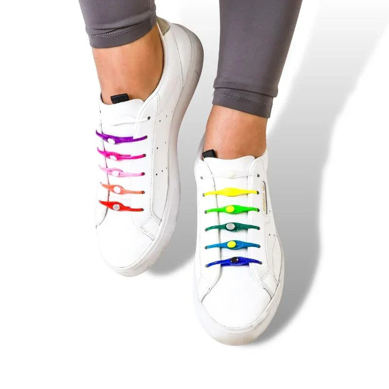 No-Tie Shoelaces | Elastic and Knot-Free | 12 Pack | For All Shoe Sizes