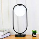 Design Nachttischlampe in Mondform - Elegante Glaskugel mit Licht