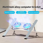 Faltbarer Laptopständer mit 360° drehbaren Lüftern und höhenverstellbar