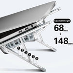 Faltbarer Laptopständer mit 360° drehbaren Lüftern und höhenverstellbar