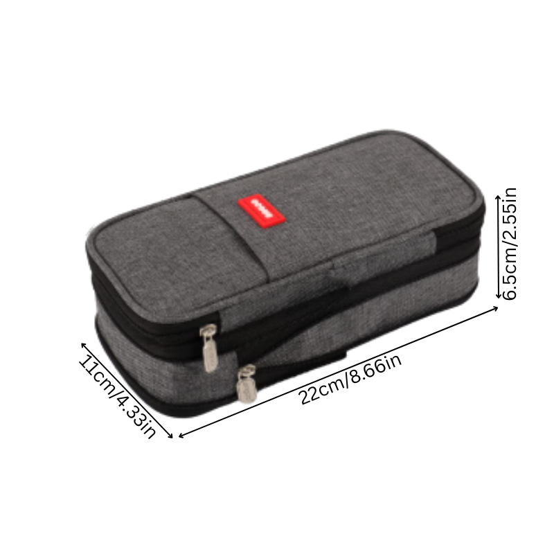 Dual-Zipper Pencil Case for All – Spacious Design