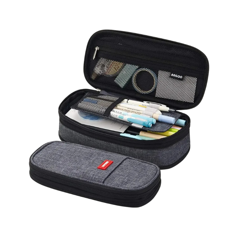Dual-Zipper Pencil Case for All – Spacious Design