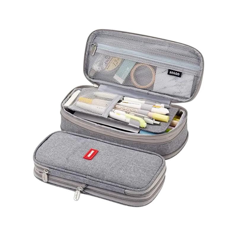 Dual-Zipper Pencil Case for All – Spacious Design