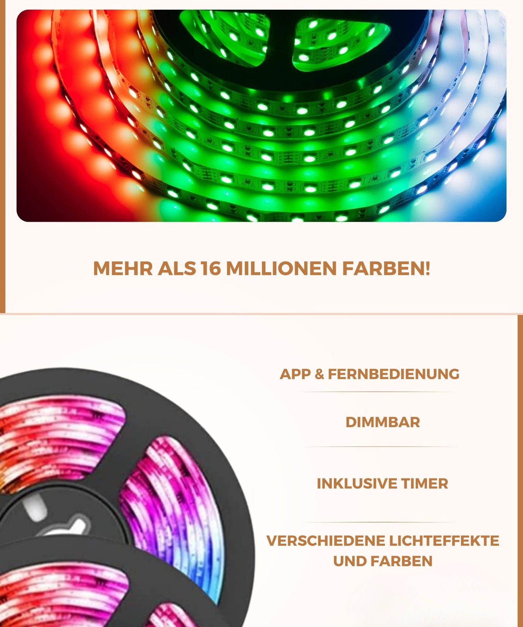 15 Meter LED-Streifen | Smarte Beleuchtung für jede Stimmung