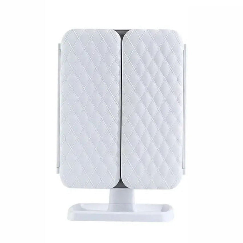 Tri-Fold Vanity Mirror with LED Lighting – 3 Color Modes