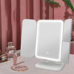 Tri-Fold Vanity Mirror with LED Lighting – 3 Color Modes