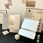 Tri-Fold Vanity Mirror with LED Lighting – 3 Color Modes