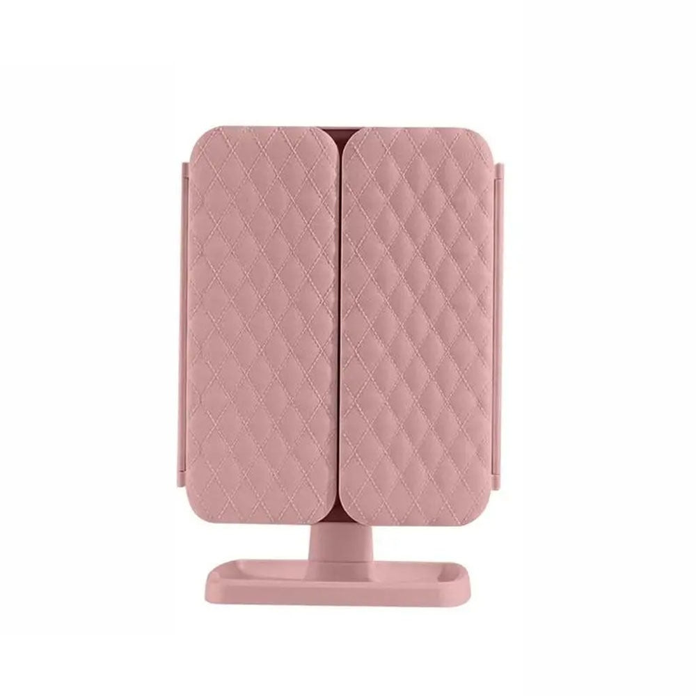 Tri-Fold Vanity Mirror with LED Lighting – 3 Color Modes