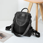 Elegant genuine leather backpack for stylish adventures