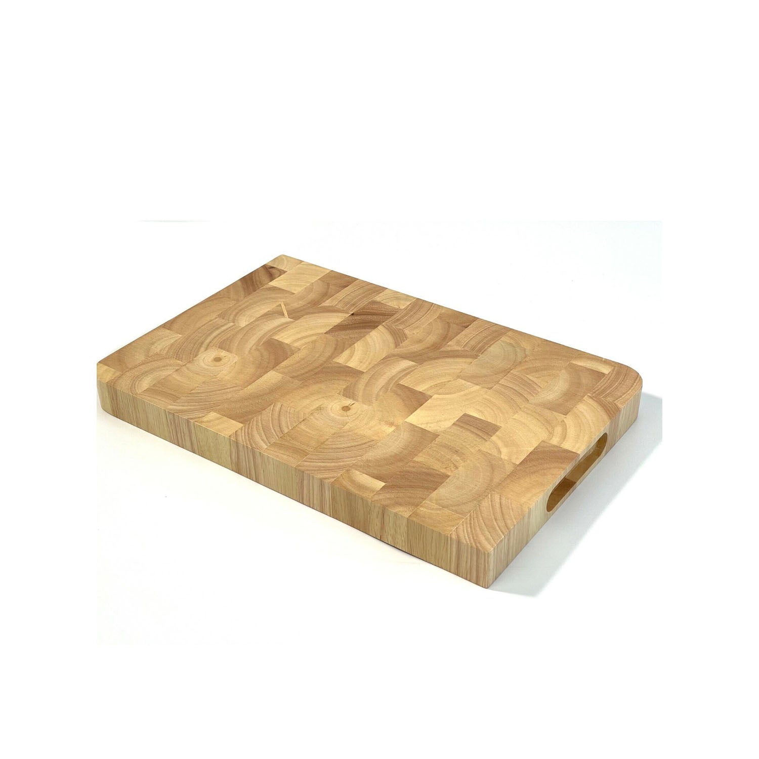 Schneidebrett aus massivem Holz mit Saftrille und rutschfestem Design