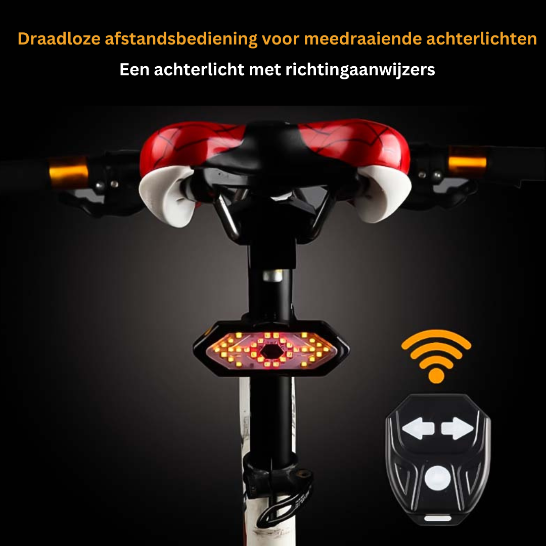 Safety Light for Cyclists | Wireless Rear Light with Remote Control