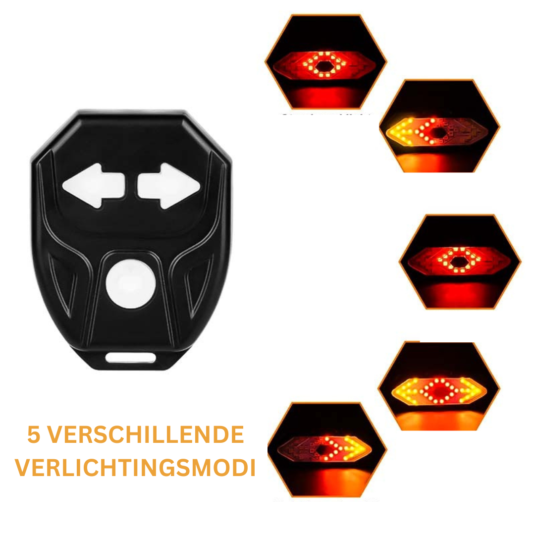 Safety Light for Cyclists | Wireless Rear Light with Remote Control