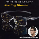 Fortschrittliche Lesebrille mit adaptiven Gläsern für jeden Bedarf