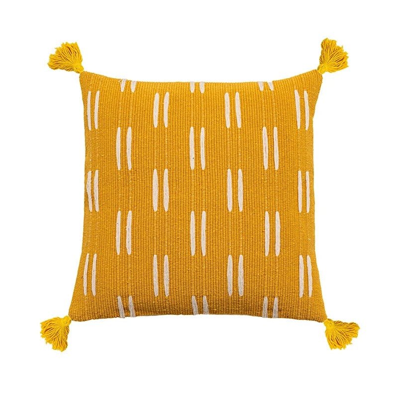 Chic Cushion Cover with Fringes for Stylish Accents