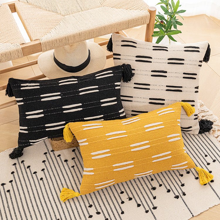 Chic Cushion Cover with Fringes for Stylish Accents