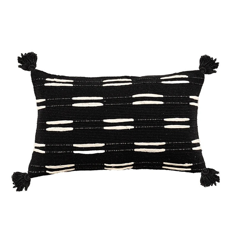 Chic Cushion Cover with Fringes for Stylish Accents