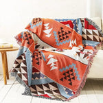 Colorful throw blanket with a stylish design