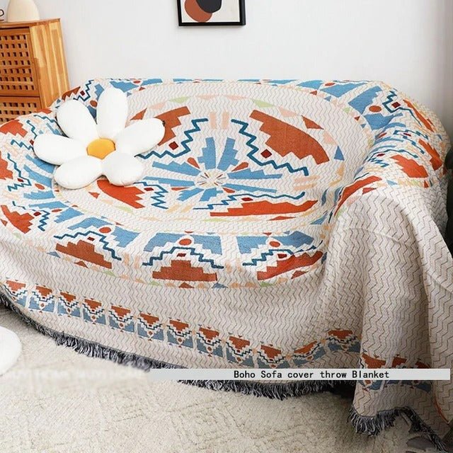 Colorful throw blanket with a stylish design