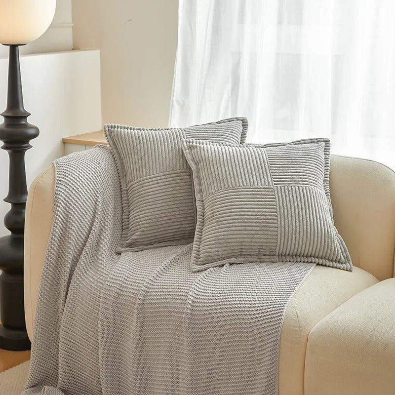 Stylish Striped Pillowcases in Modern Boho Style for Your Home