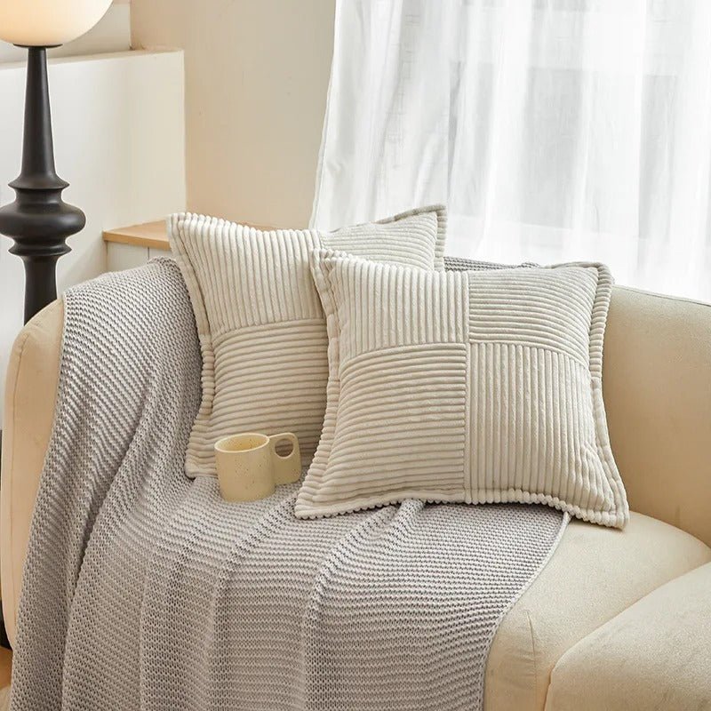 Stylish Striped Pillowcases in Modern Boho Style for Your Home