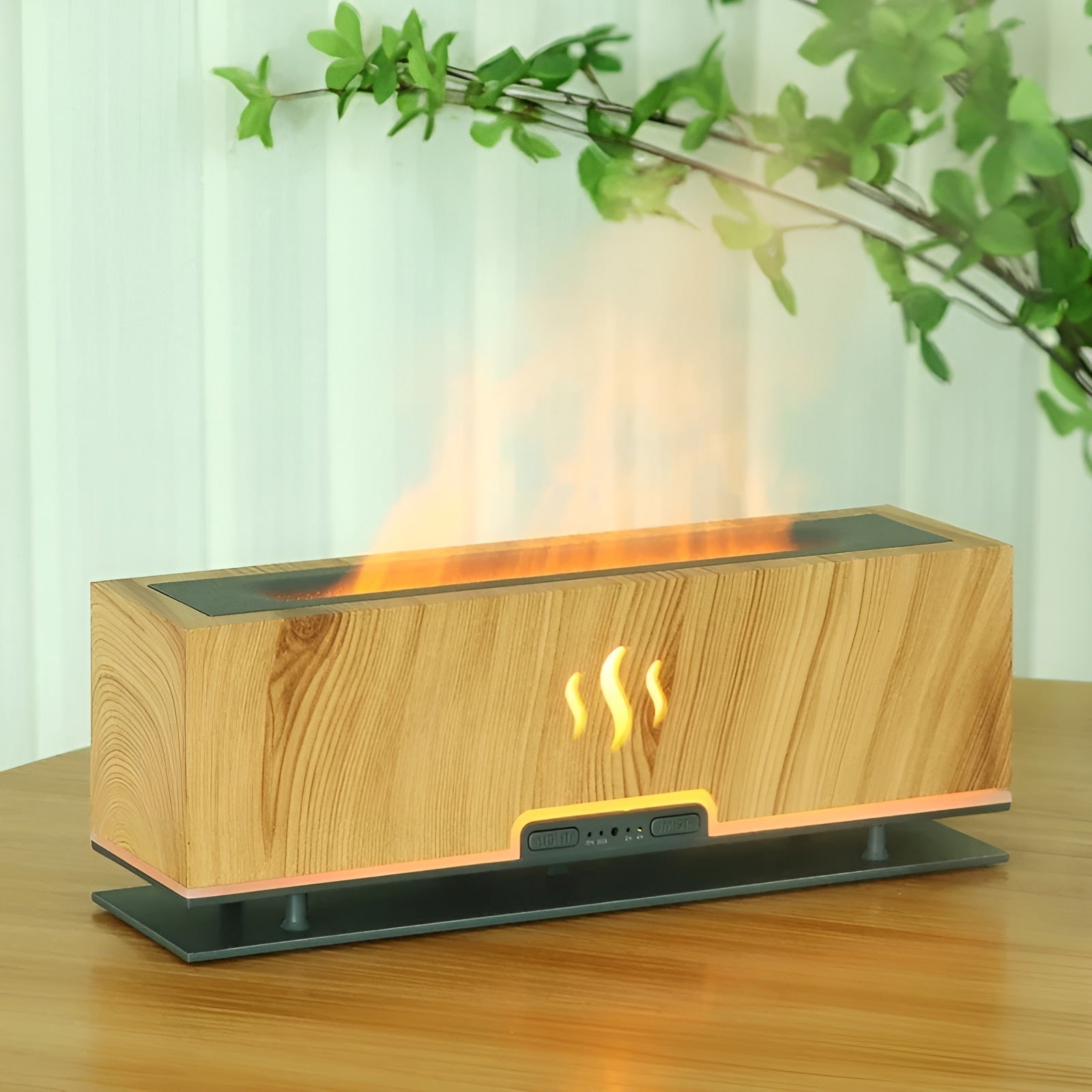 3-in-1 Luftbefeuchter mit Flammlampe und Aroma – AtmosphereMist