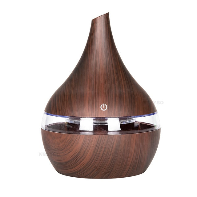 Aroma-Luftbefeuchter aus Holz – 500 ml mit LED-Stimmungsbeleuchtung