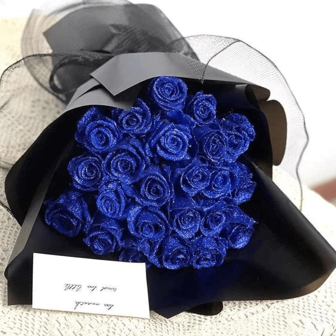 Lumineux | Zeitlose Glitzerrose | Echte, konservierte Rose für ewige Geschenke