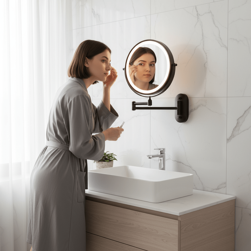 Reflektix | Klarblick – Aufladbarer LED-Vergrößerungsspiegel mit Touch-Steuerung