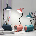 Verspielte LED-Tischlampe mit integriertem Stifthalter