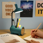 Verspielte LED-Tischlampe mit integriertem Stifthalter