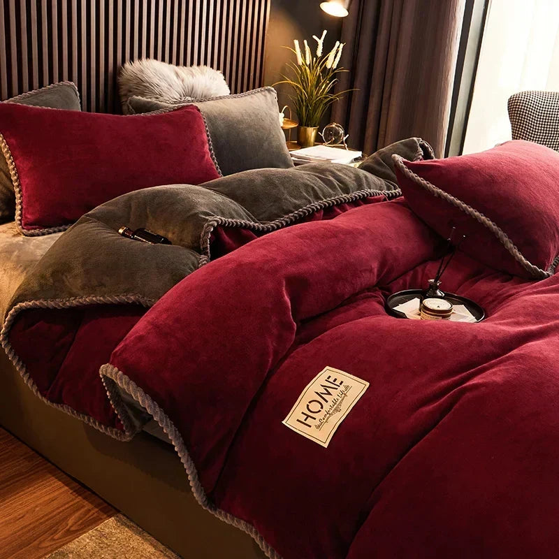 Soft Fleece Bedding Set with Velvet Finish
