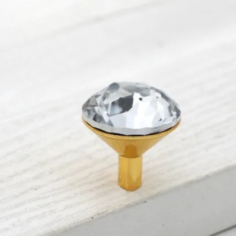 Elegante Schubladenknöpfe aus Kristall mit Diamantdesign