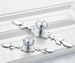 Elegante Schubladenknöpfe aus Kristall mit Diamantdesign