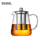 Edelglas-Tee-Genuss – Hitzebeständige Tasse mit Edelstahlfilter