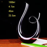 Weinflasche Dekanter in Schneckenform – Blei-frei für Wein oder Cognac | Dekorativ für Zuhause und Bar
