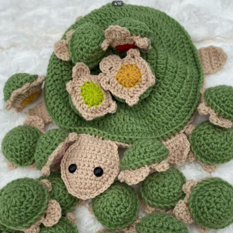 Häkeltier Schildkröte zur Gedächtnisförderung