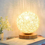Stilvolle Rattan-Tischlampe mit Dimmfunktion - 30 cm